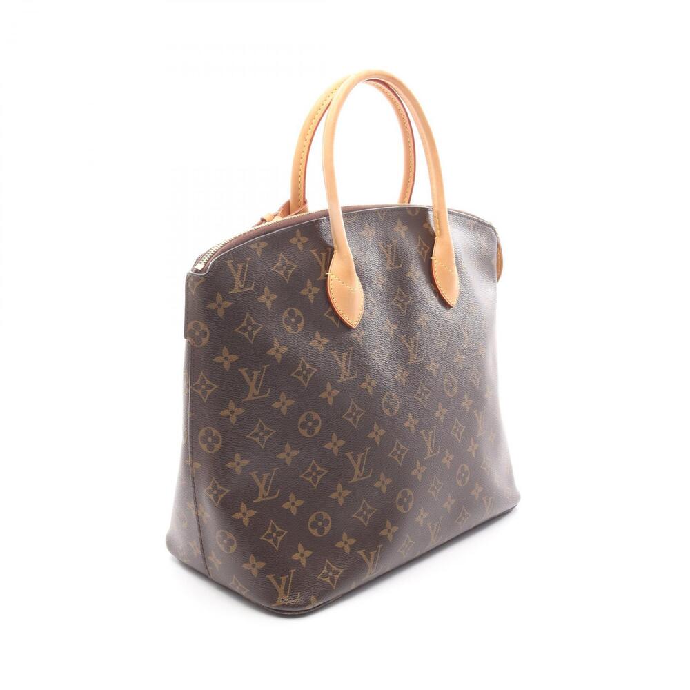 Louis Vuitton Lockit Handbag Canvas Leather Monogram Brown